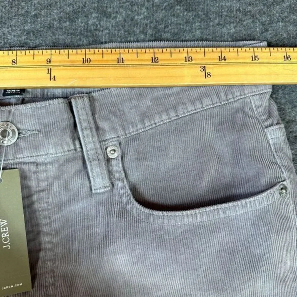 NWT J.Crew Corduroy Chino‎ Pants Womens 30 Gray 27